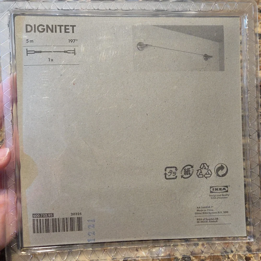 IKEA DIGNITET FLOATING CURTAIN WIRE HANGING SYSTEM 400.780.30 & 600.752.95